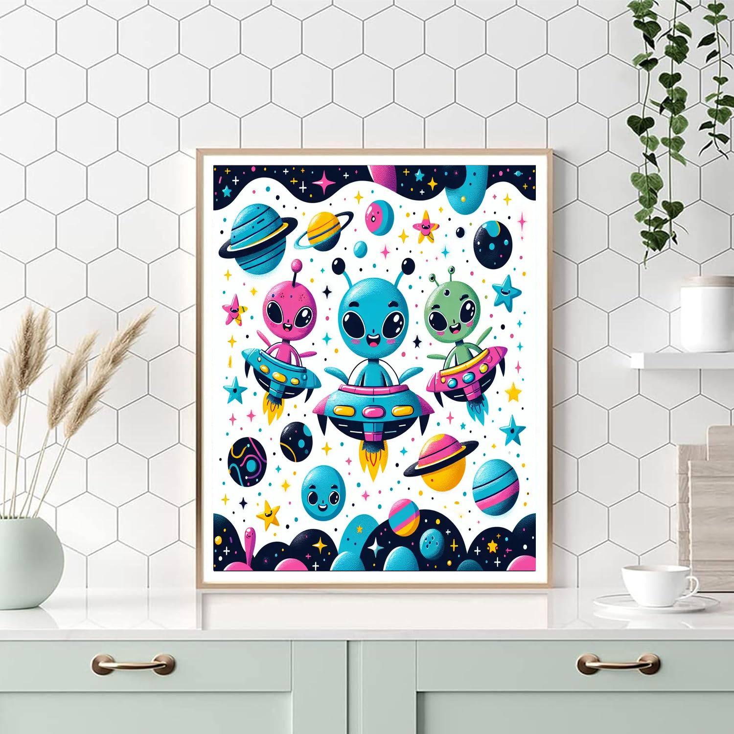 Giggling Alien Adventure Paint By Color
