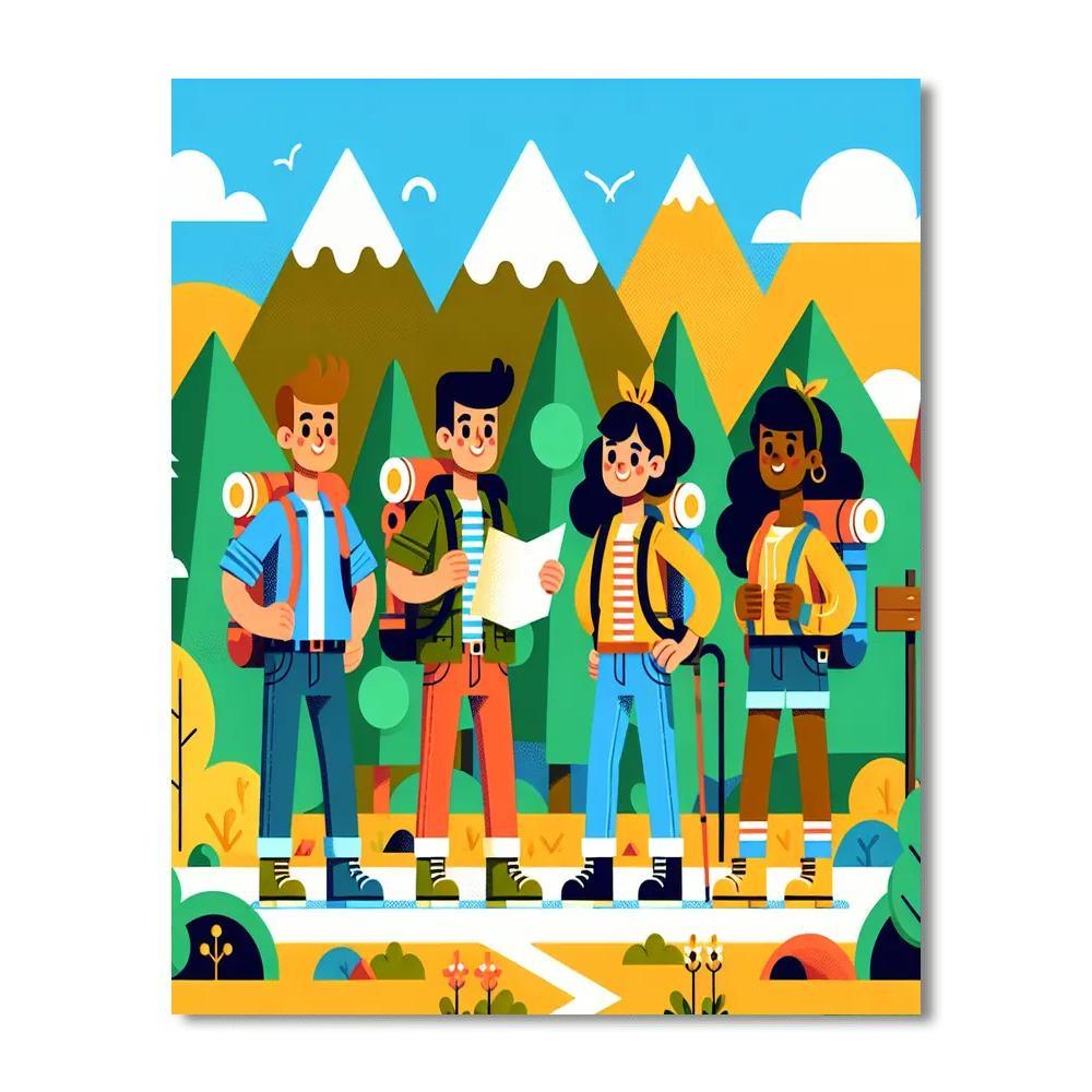 Daring Adventure Seekers Paint By Number