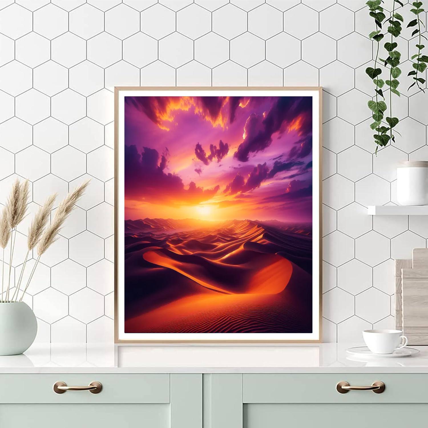 Mysterious Desert Sunset DIY Paint By Numbers