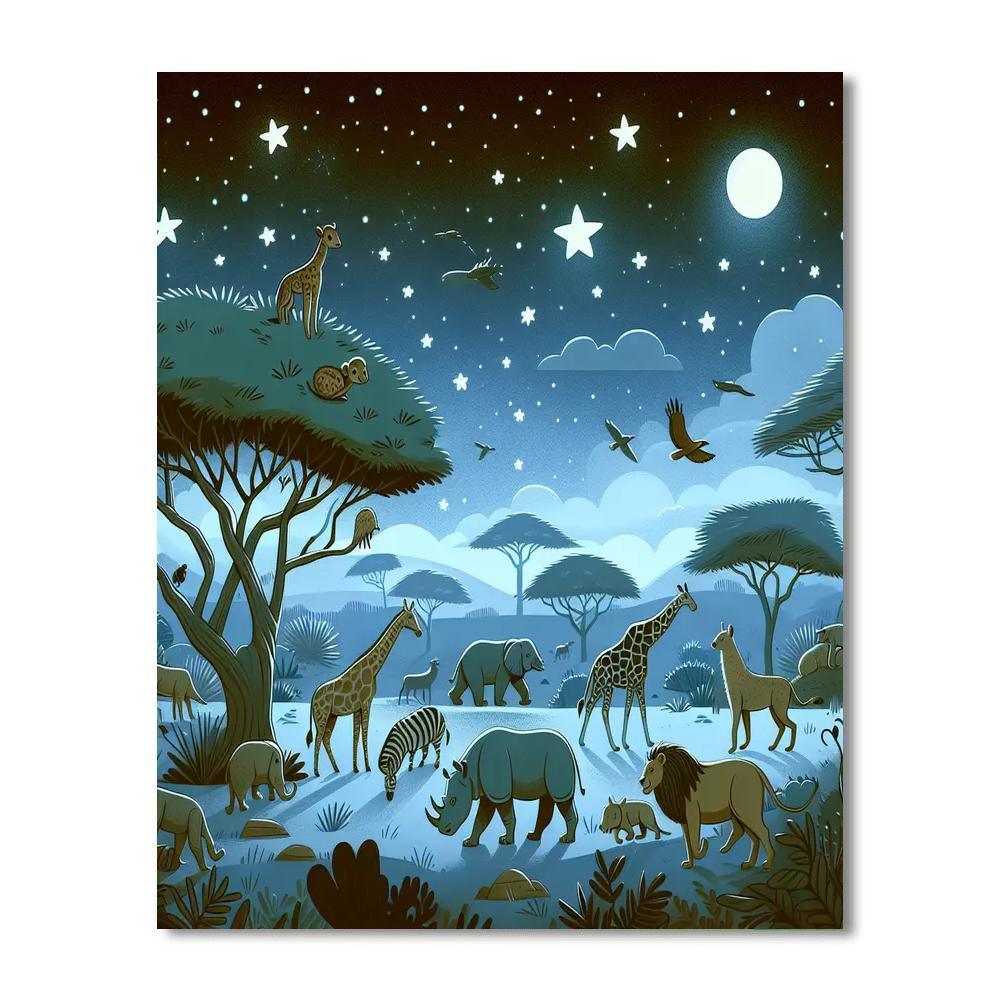 Starry Safari Sojourn Paint By Color