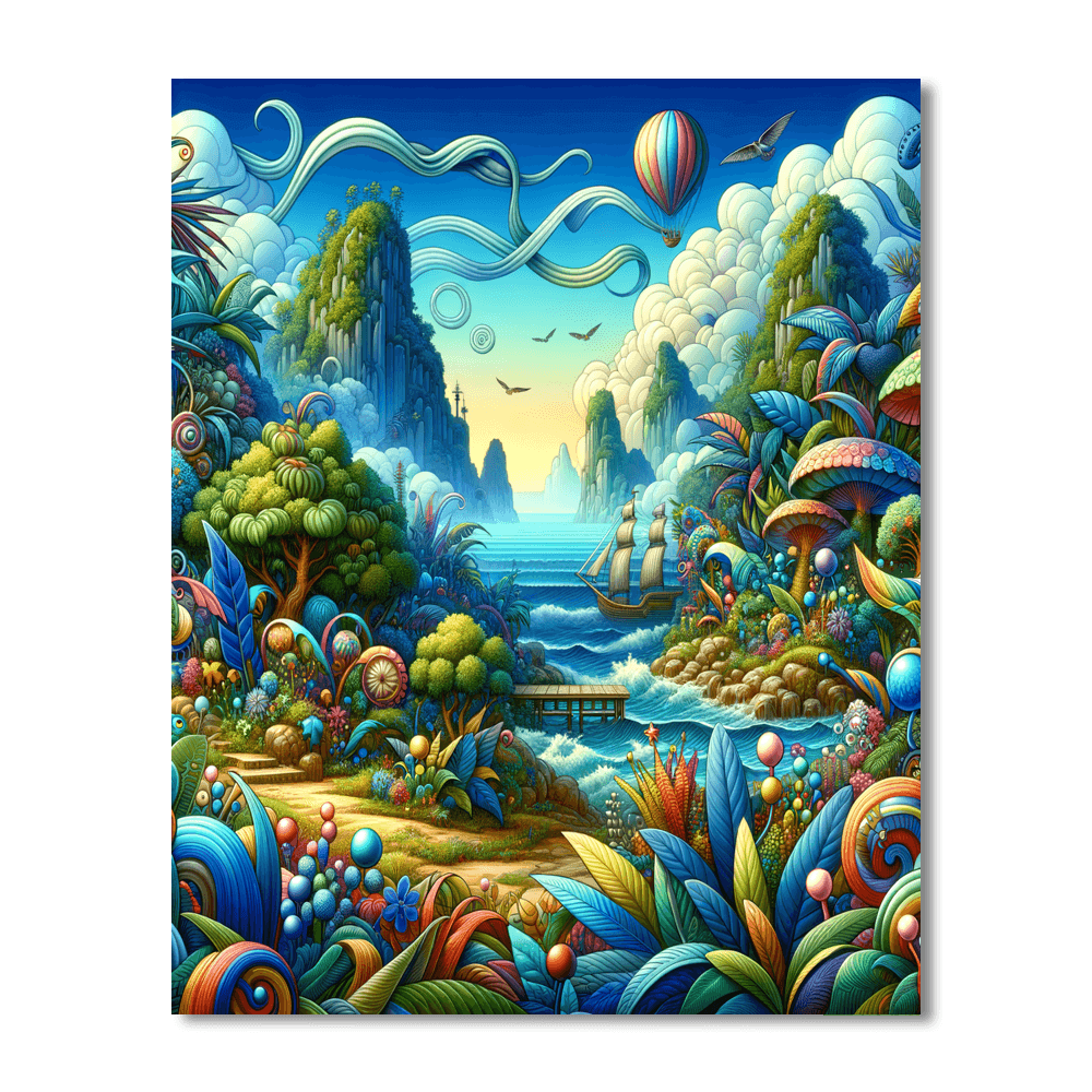 Fantasy Island Adventure DIY Paint By Numbers