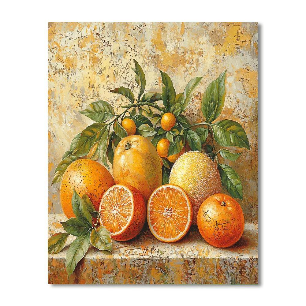 Leonardo Da Vinci Inspired Fruits Of Serenity  Numbered Painting Kits