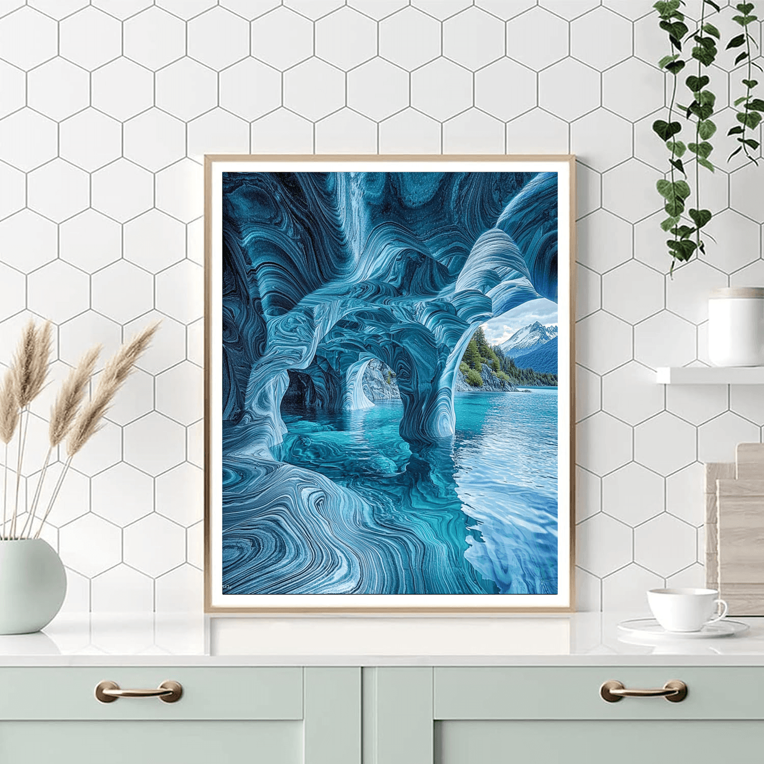 Marble Caves - Patagonia, Chile Paint By Numbers Kits