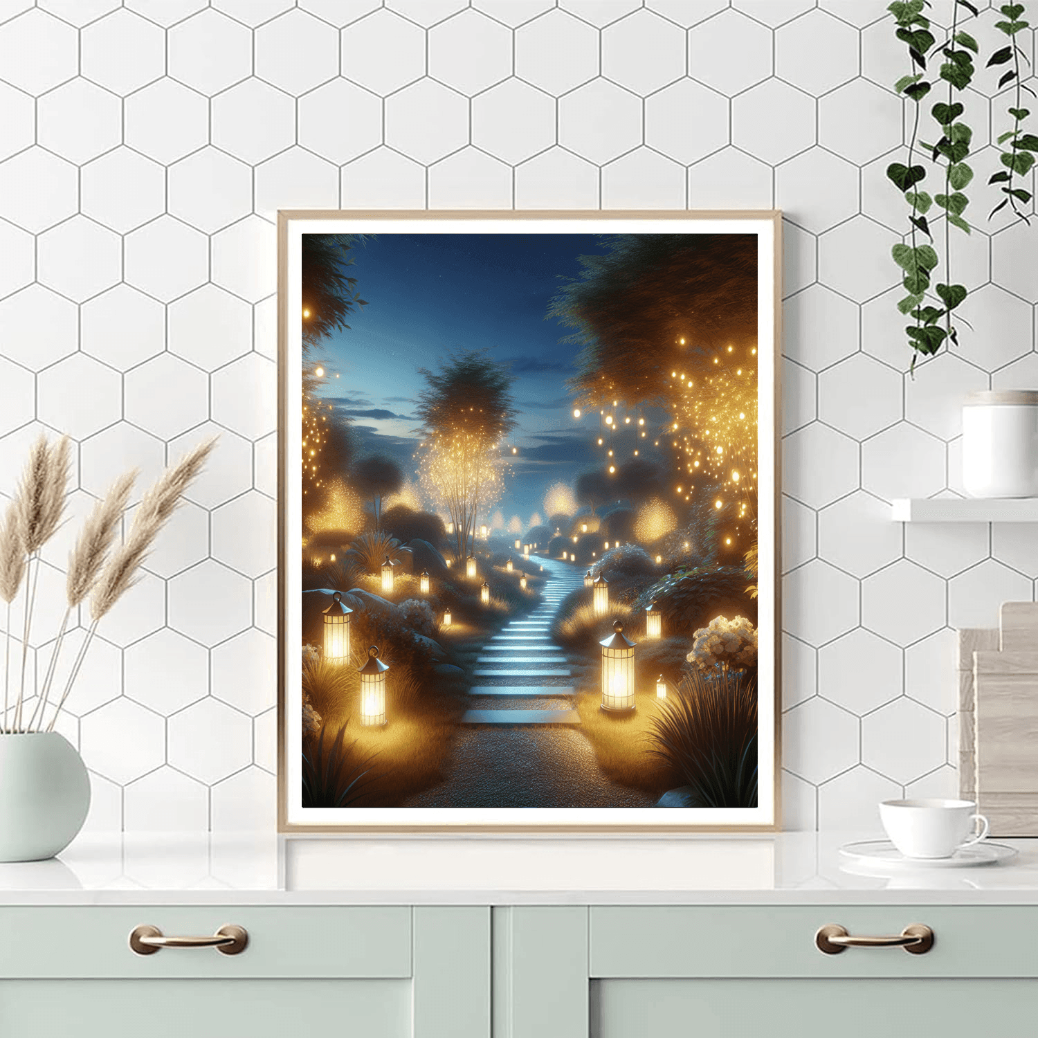 Mystic Lantern Path Number Painting