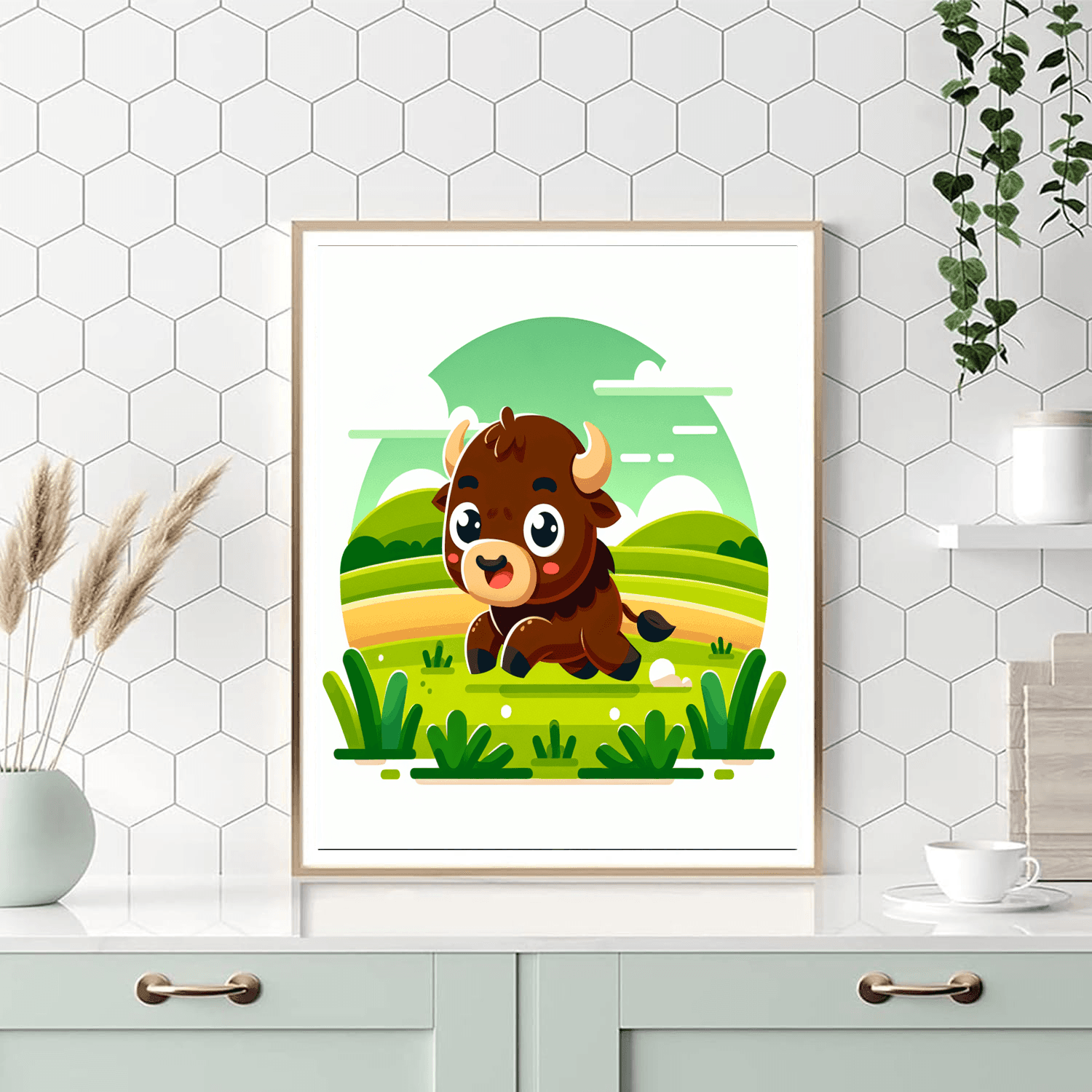 Bouncing Bison Painting By Numbers Kit