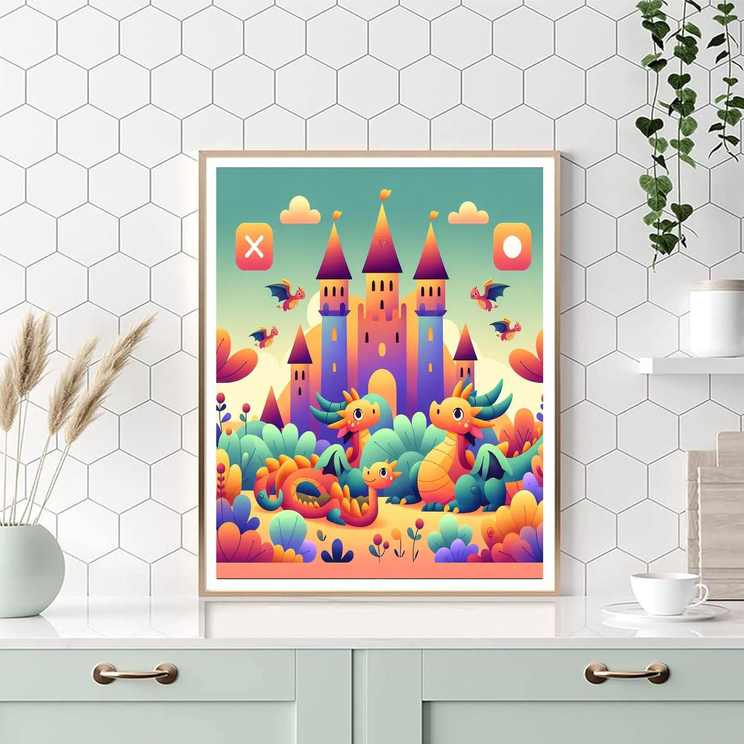 Magic Dragon Kingdom Paint By Numbers Kits