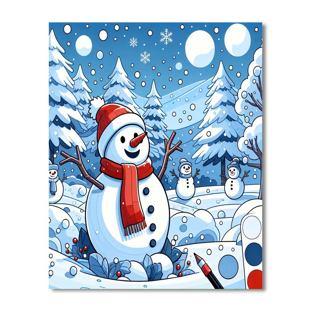 Holiday Winter Wonderland DIY Paint By Numbers