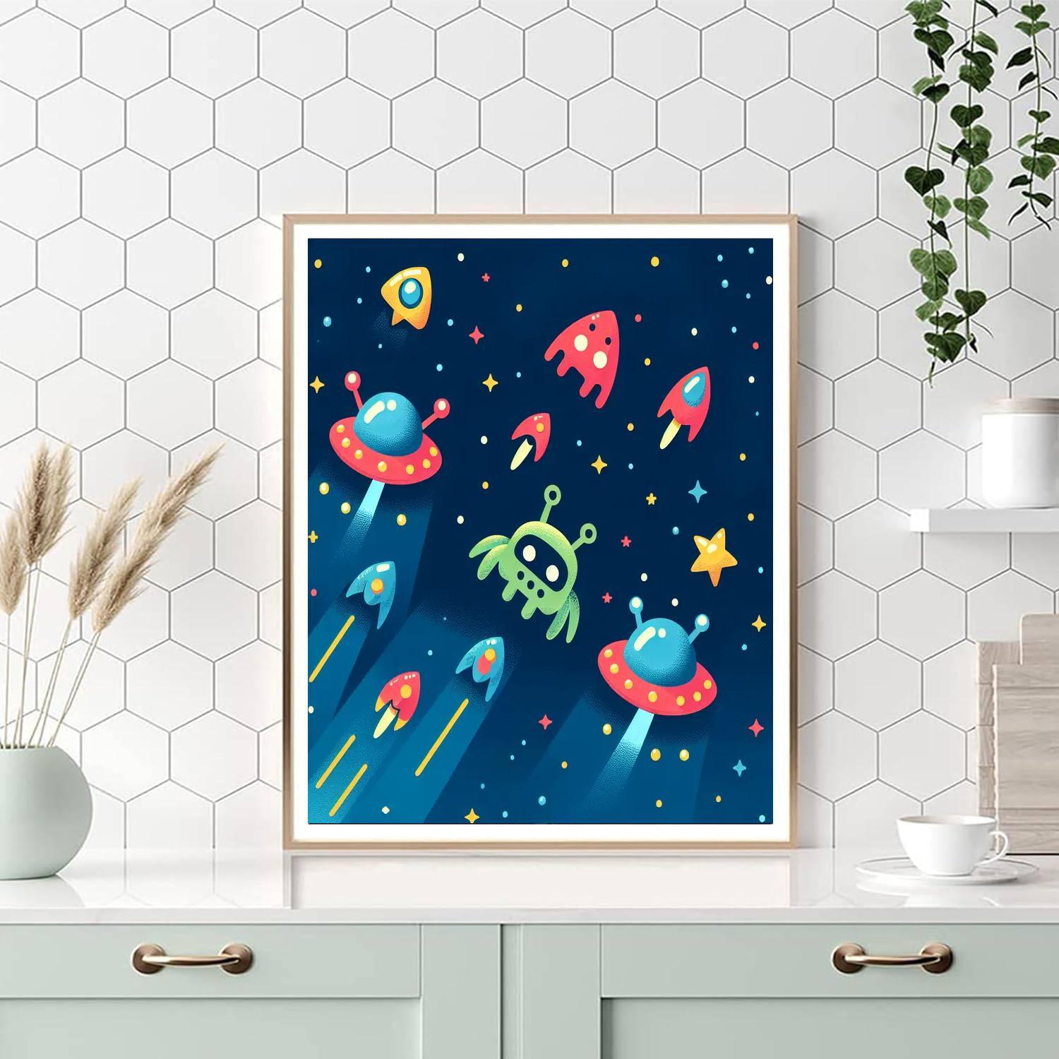 Space Invaders Numbered Painting Kits