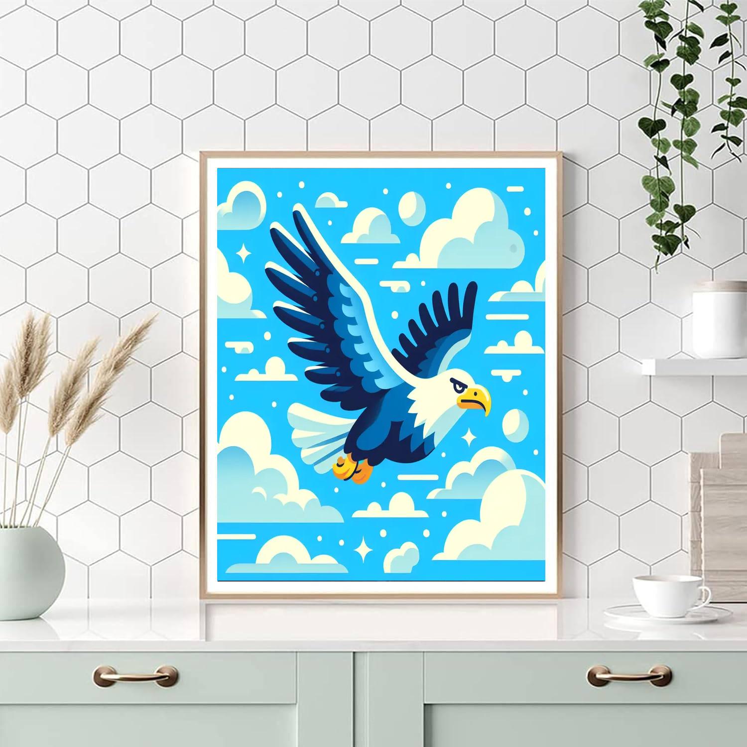 Flying High Eagle Number Painting