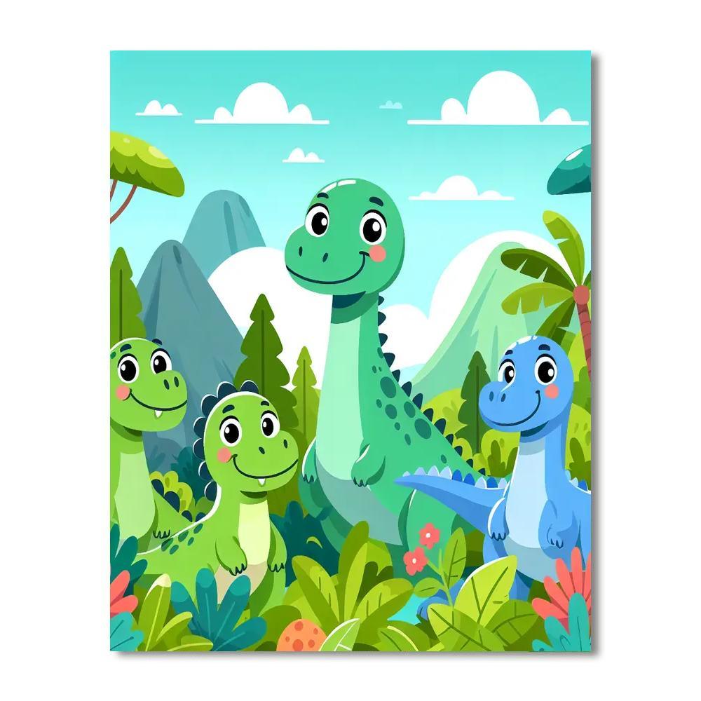Dino Delight Paint By Numbers