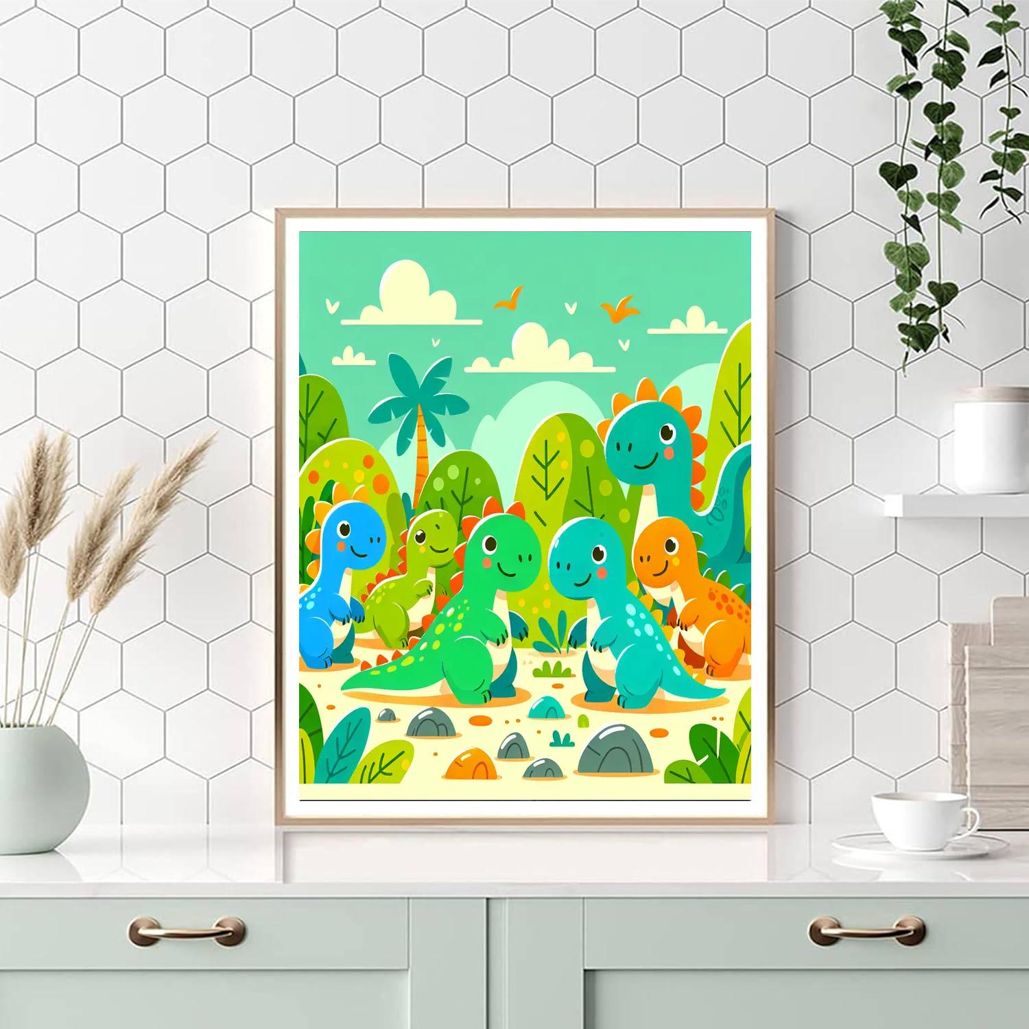 Mighty Dinosaur Expedition Numbered Painting Kits