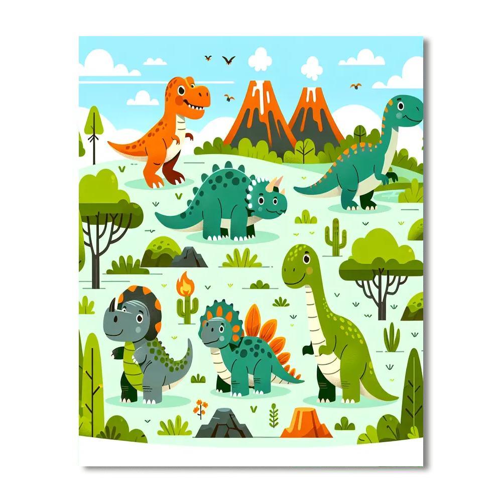 Jurassic Dino Discovery Numbered Painting Kits