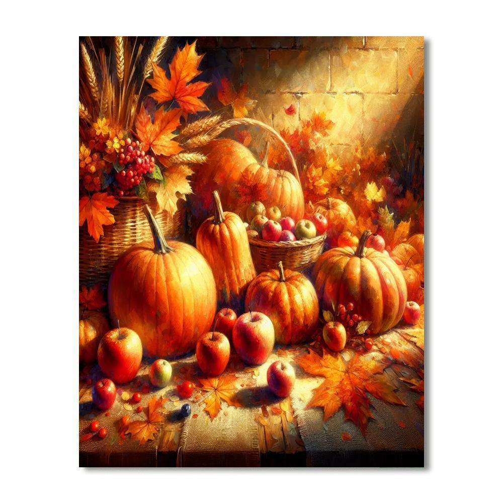 Energetic Autumn Harvest Paint By Numbers Art