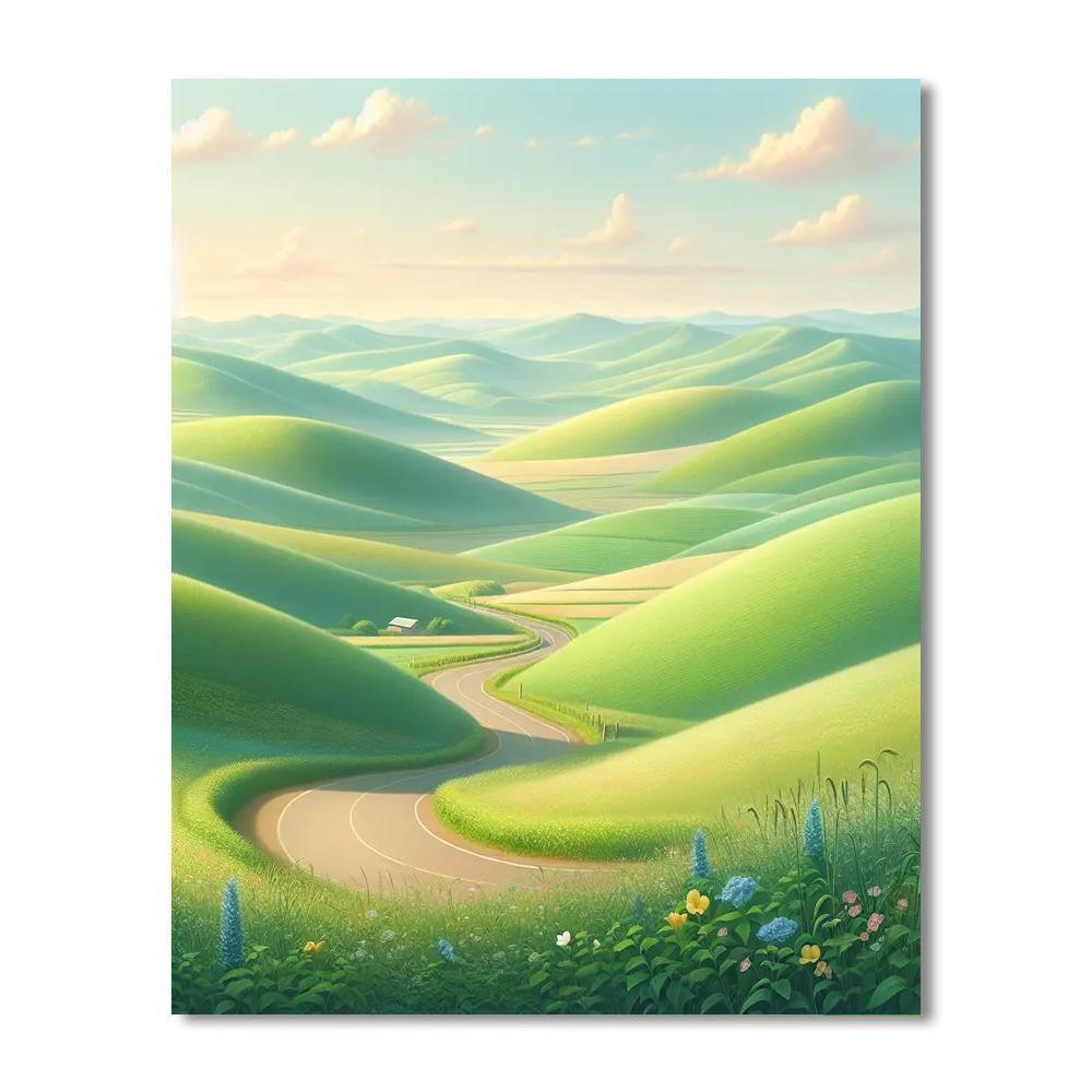 Peaceful Country Road Paint By Number