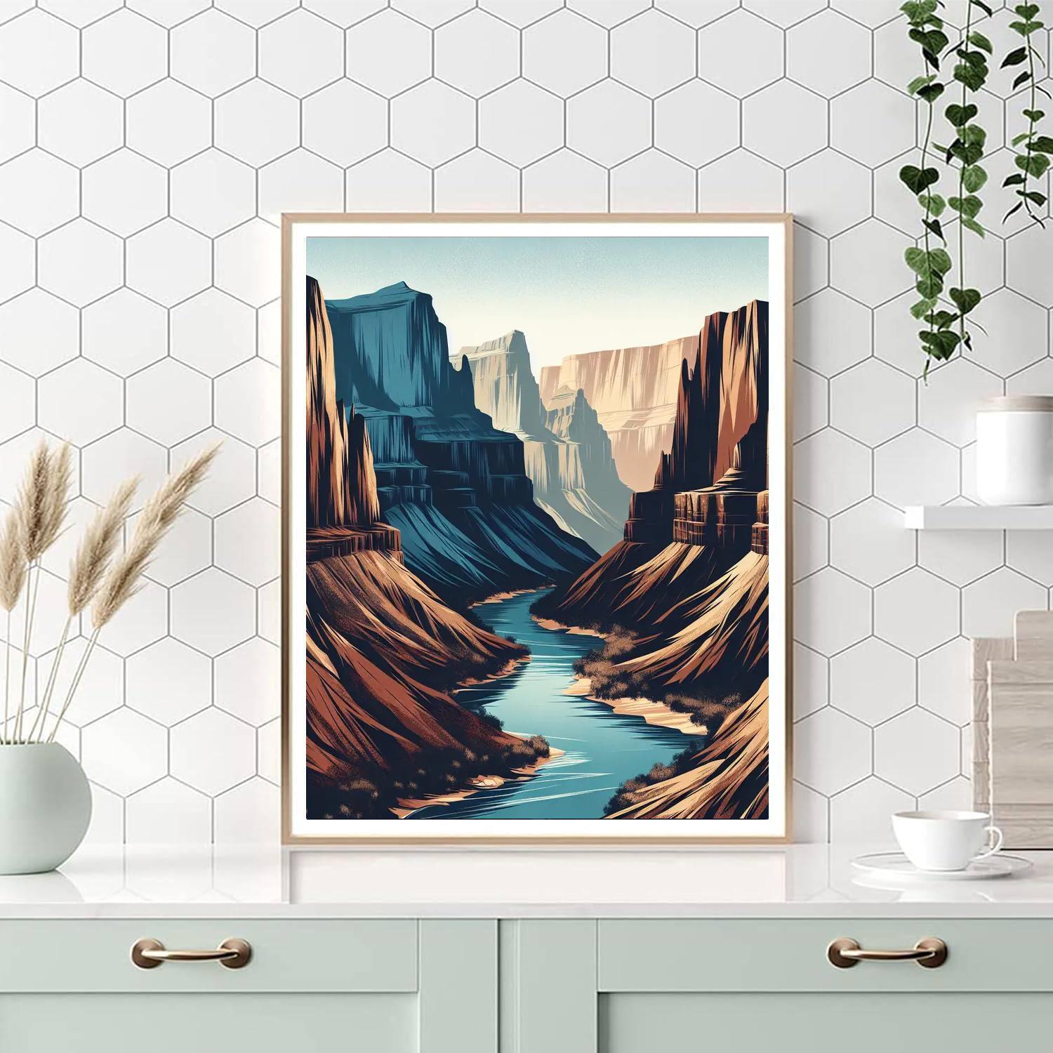 Majestic River Canyon Paint By Numbers Art