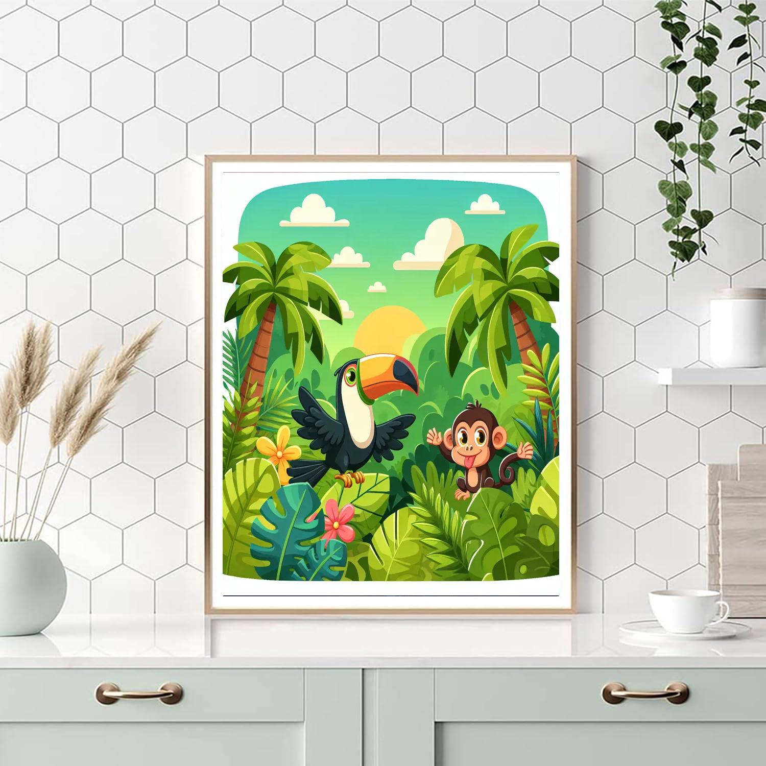 Rainforest Safari Journey Numbered Painting Kits