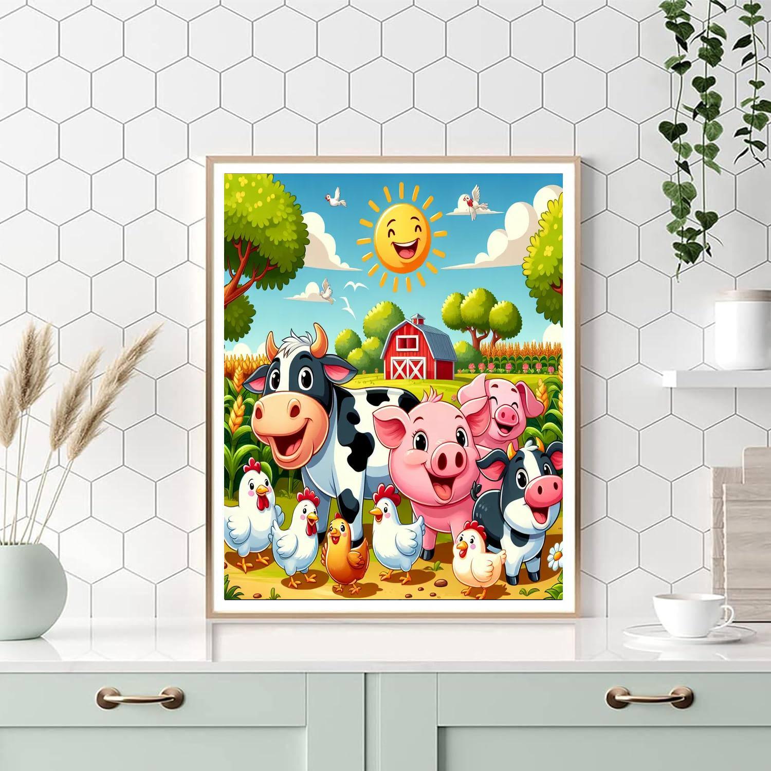 Cheerful Farm Adventures Paint By Color