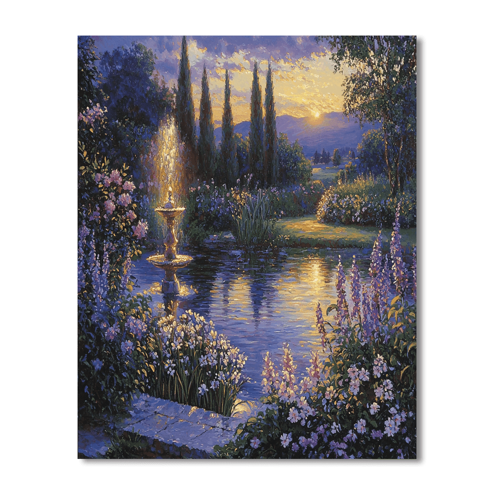 Claude Lorrain Inspired Mystical Garden At Twilight  Paint By Numbers