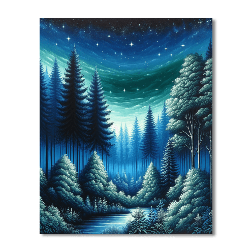 Starry Night In The Forest Paint By Numbers Kits