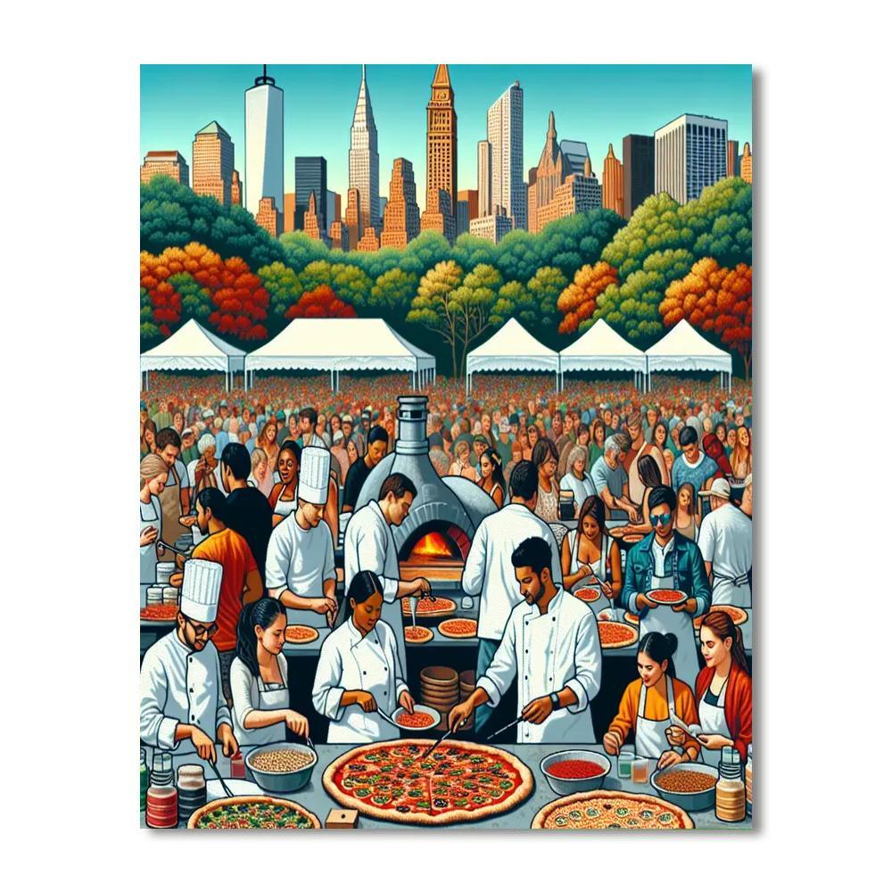 Pizzafest - Usa Paint By Color