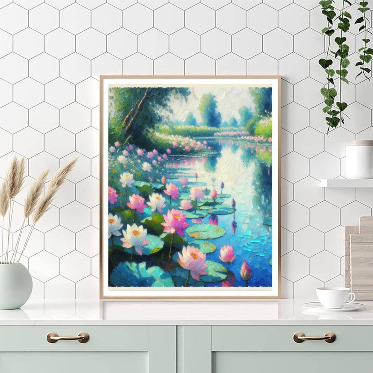 Serene Lotus Sanctuary Paint By Numbers