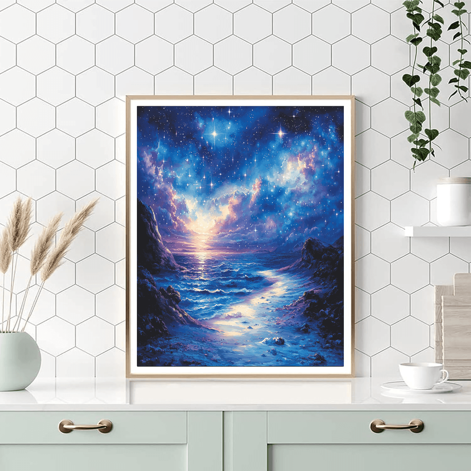 René Magritte Inspired Dreamy Cosmic Landscapes  Paint By Numbers Kits