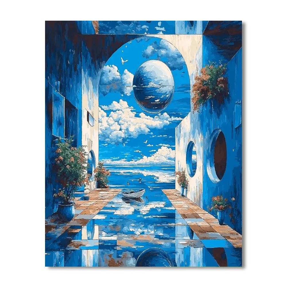 René Magritte Inspired Surreal Encounter  Paint By Color