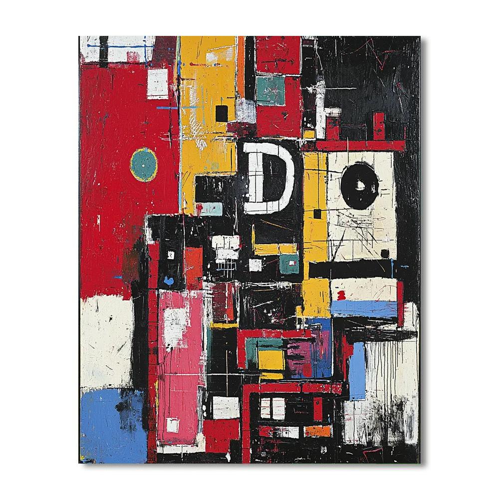 Jean-Michel Basquiat Inspired Mosaic Of Ideas  Paint By Numbers