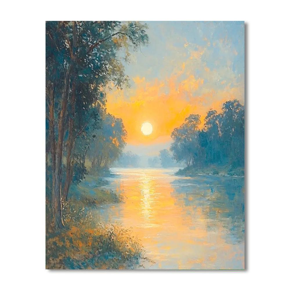 Edgar Degas Inspired Soft Glows Of Sunrise  Painting Number Kit