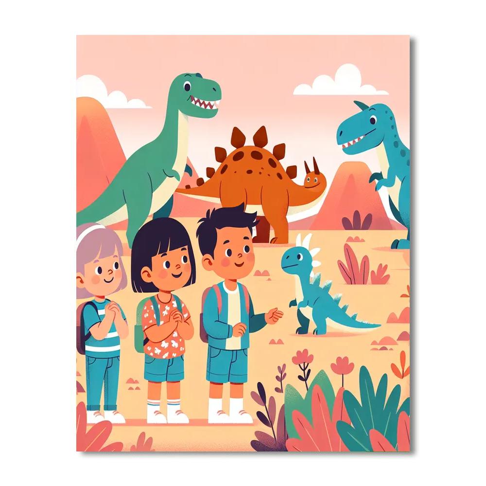 Dinosaur Safari Experience Painting By Numbers Kit