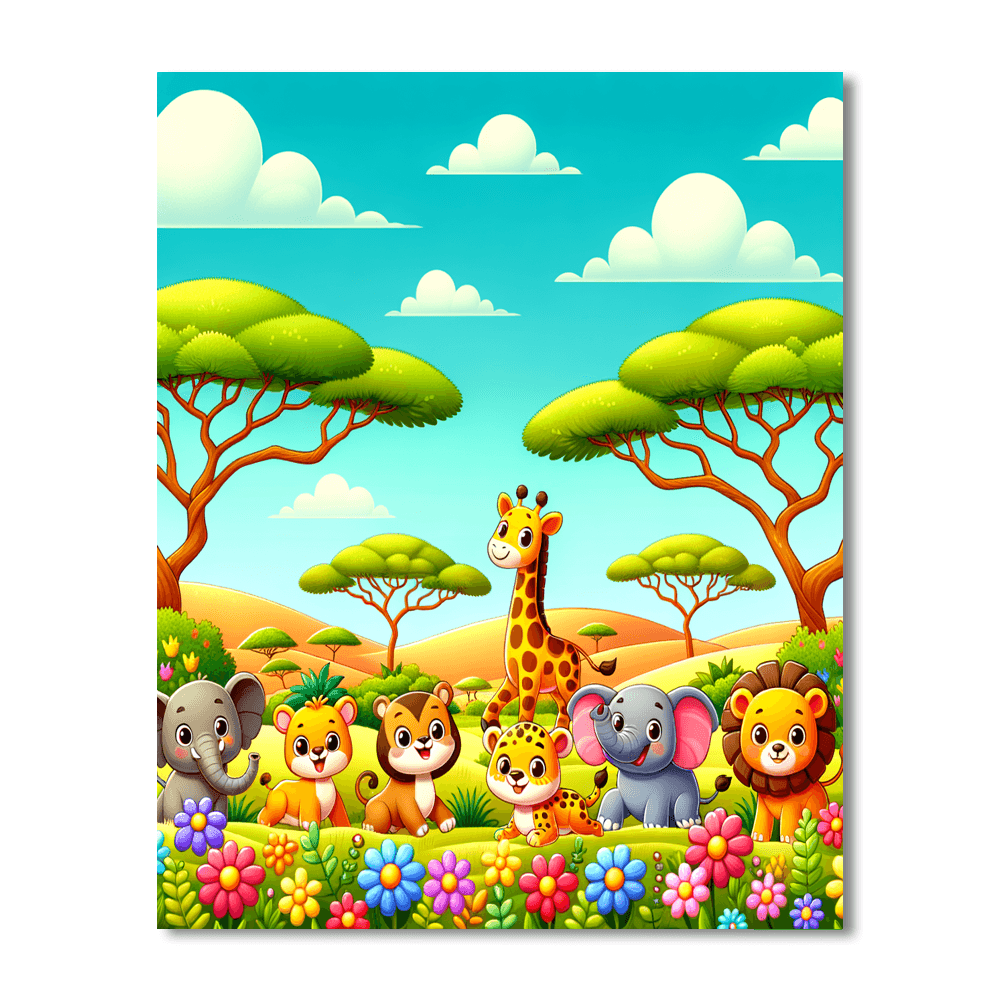 Sunny Safari Expedition Paint By Numbers