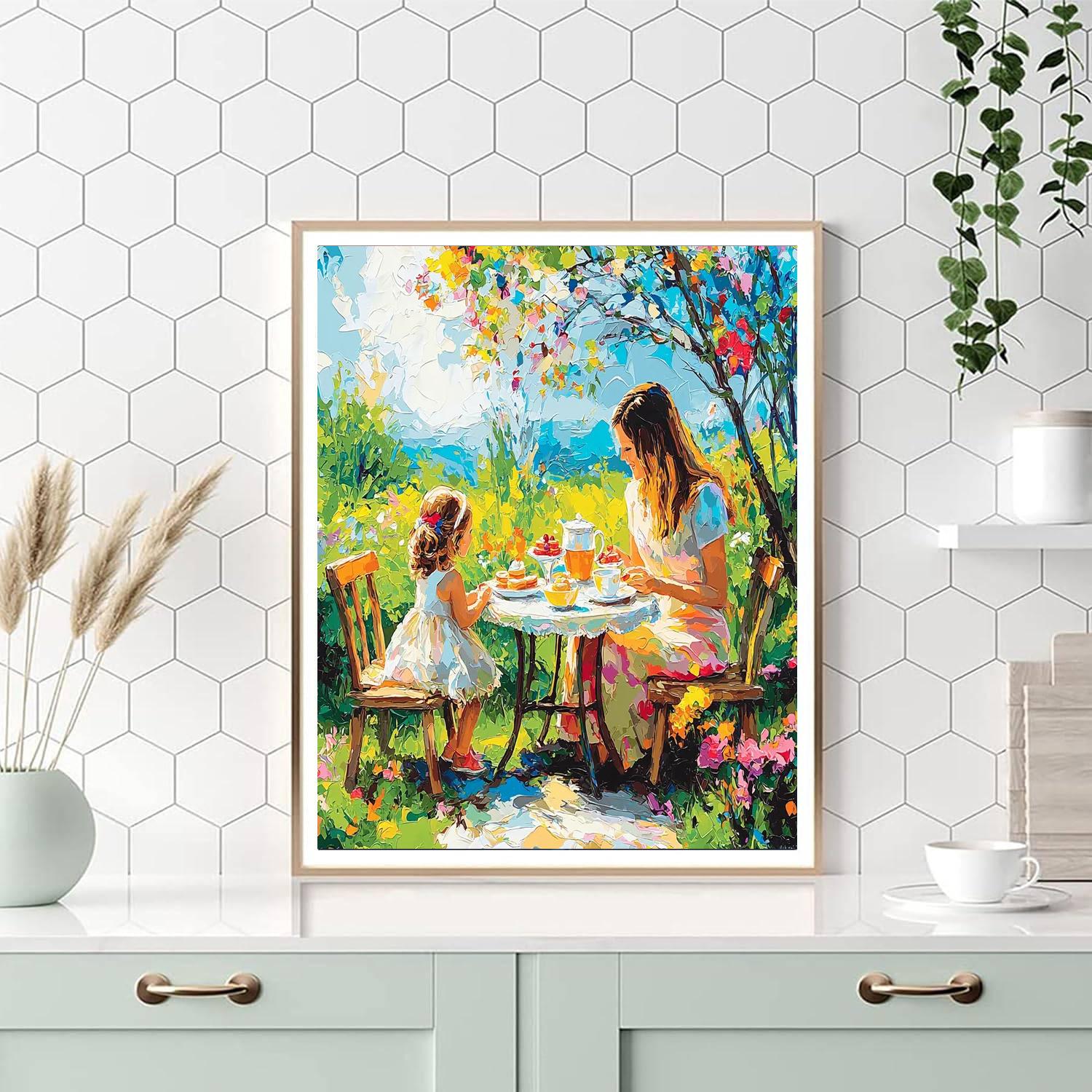 Tender Tea Time Painting Number Kit