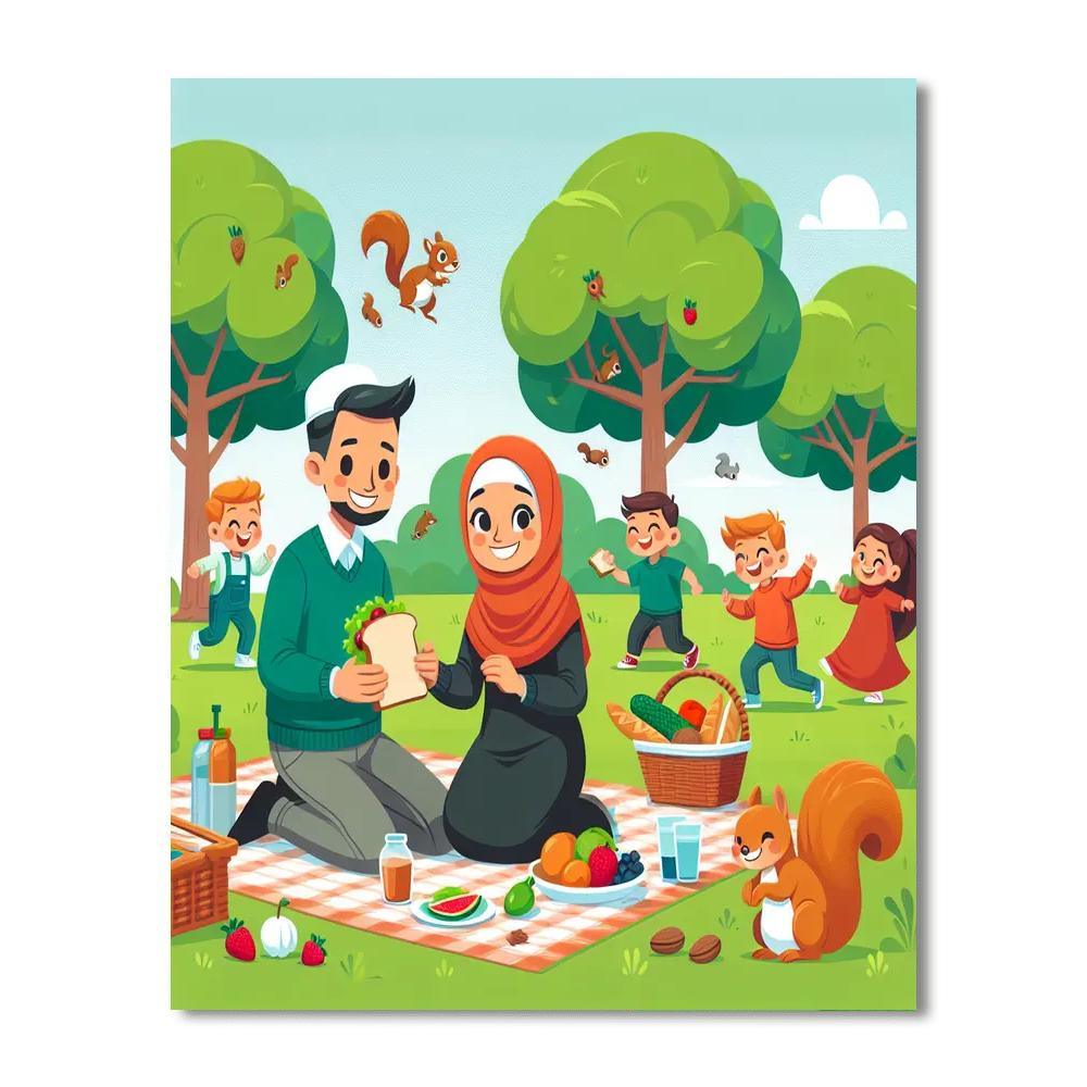 City Park Picnic Paint By Number