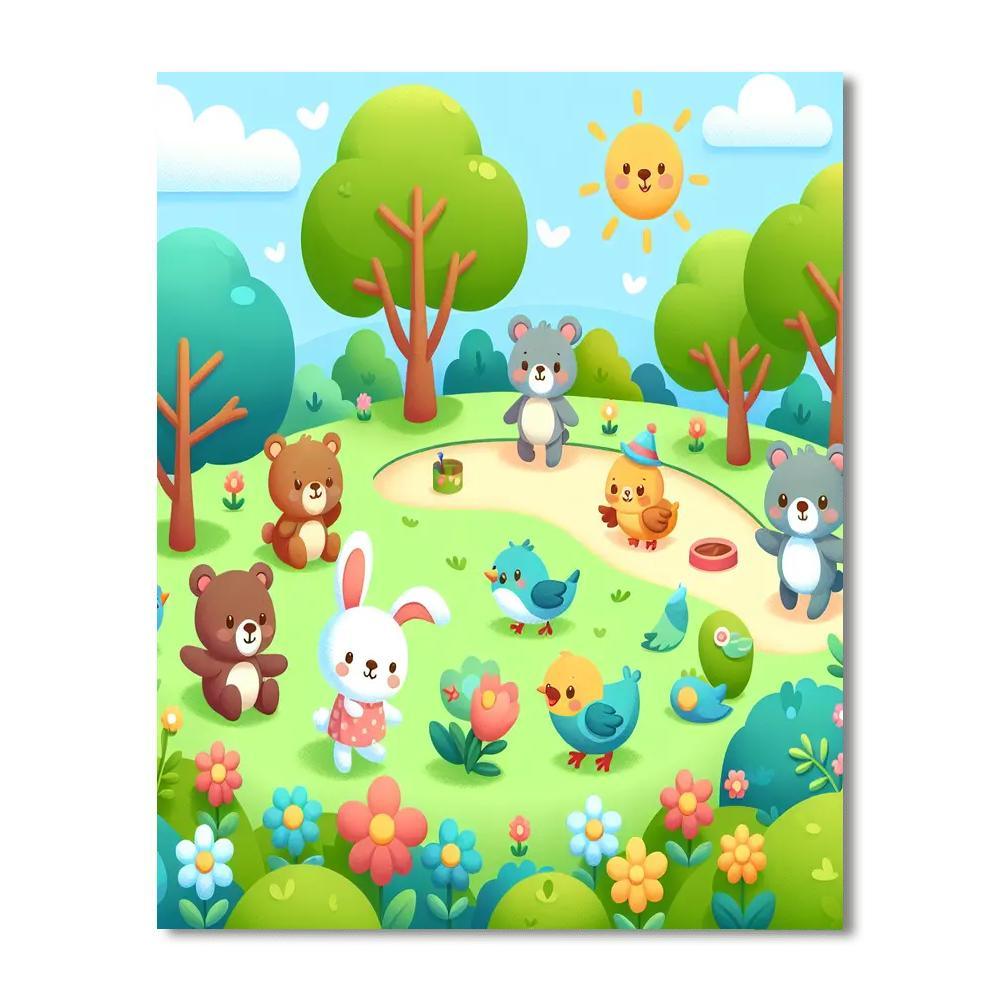Friendly Animal Friends Paint By Numbers Kits