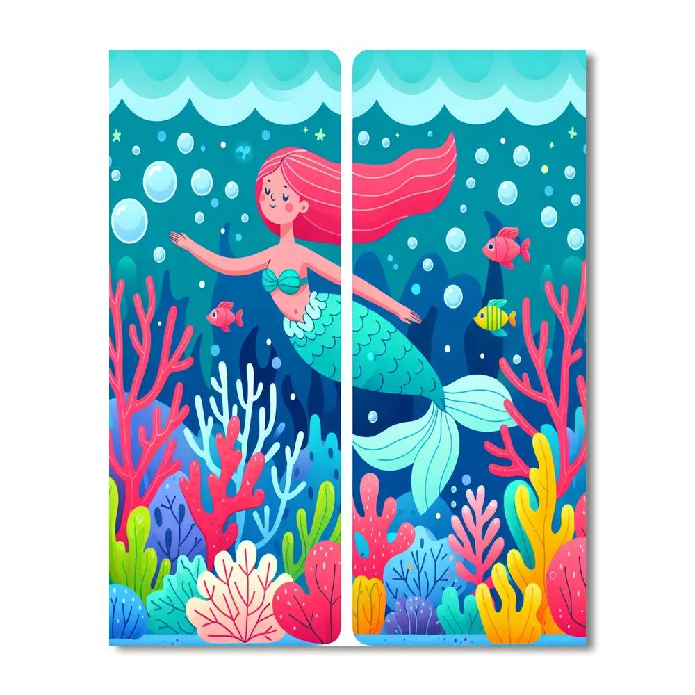 Mermaid's Enchanted Garden Painting Number Kit