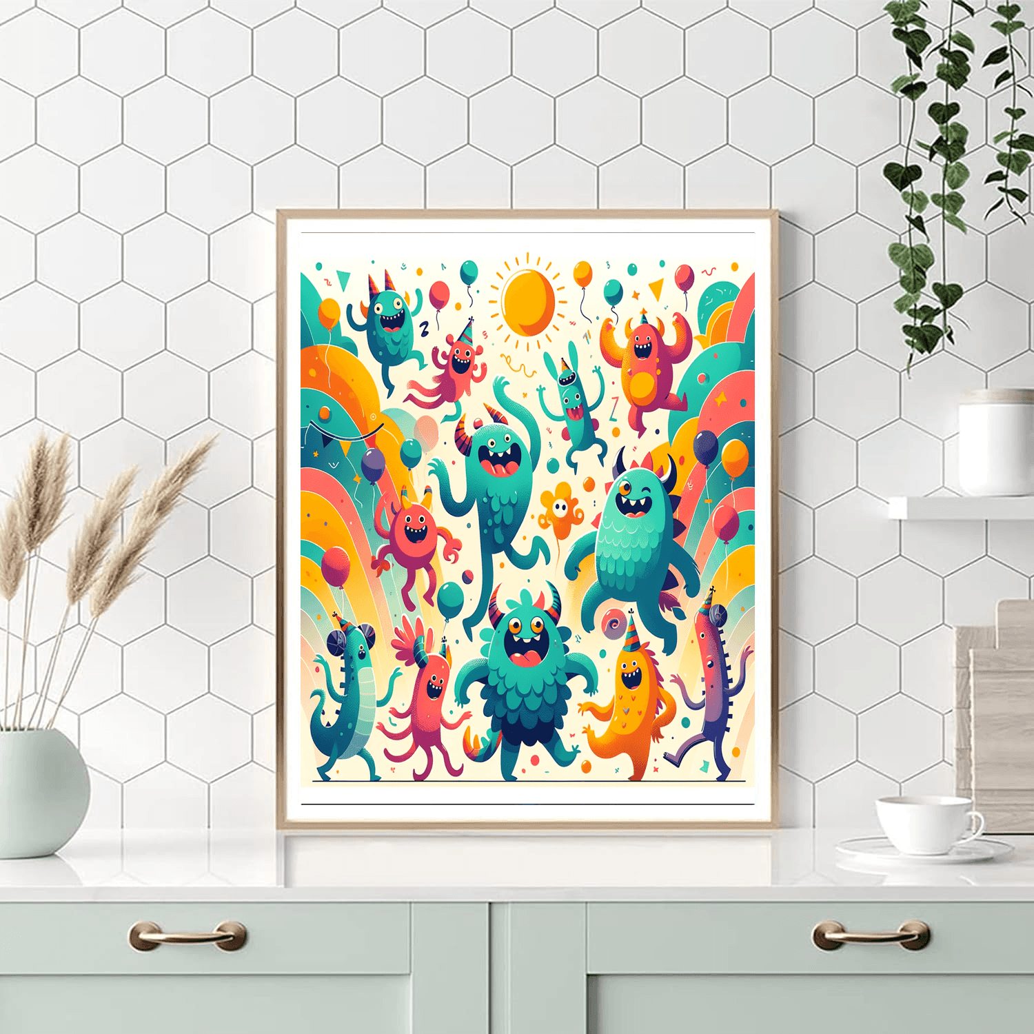 Funky Monster Party Paint By Color