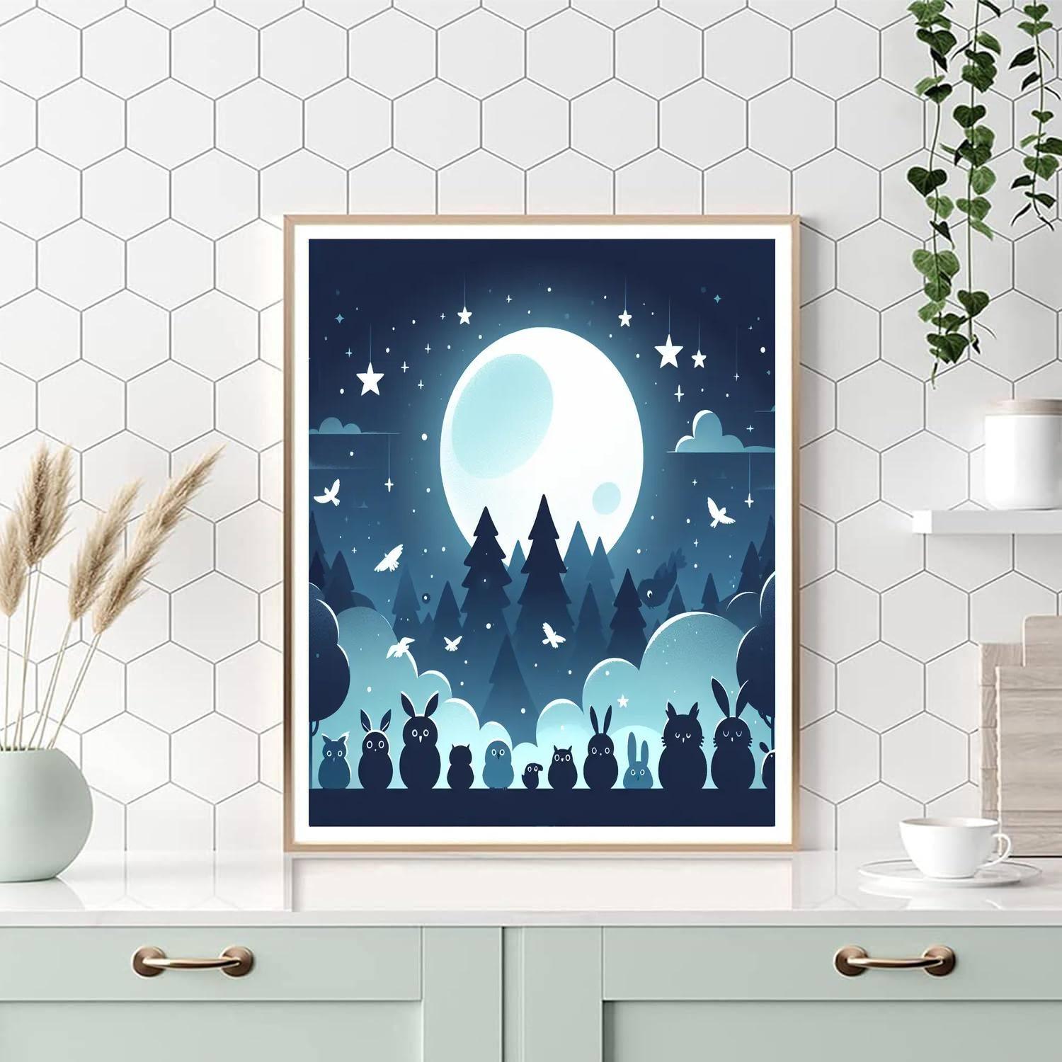 Mystical Moonlit Adventure Paint By Numbers Art