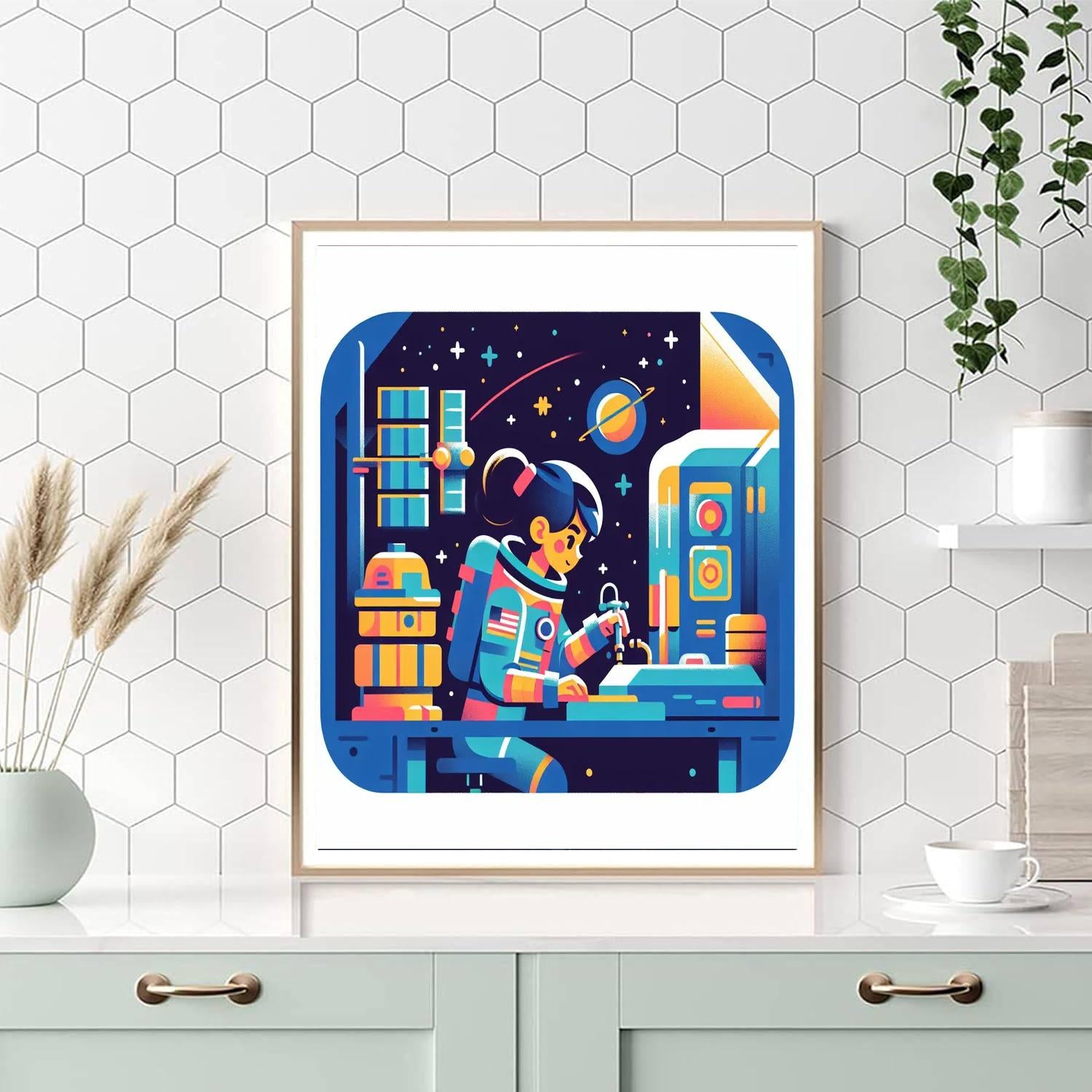 Astronaut Space Station Mission Paint By Numbers Kits