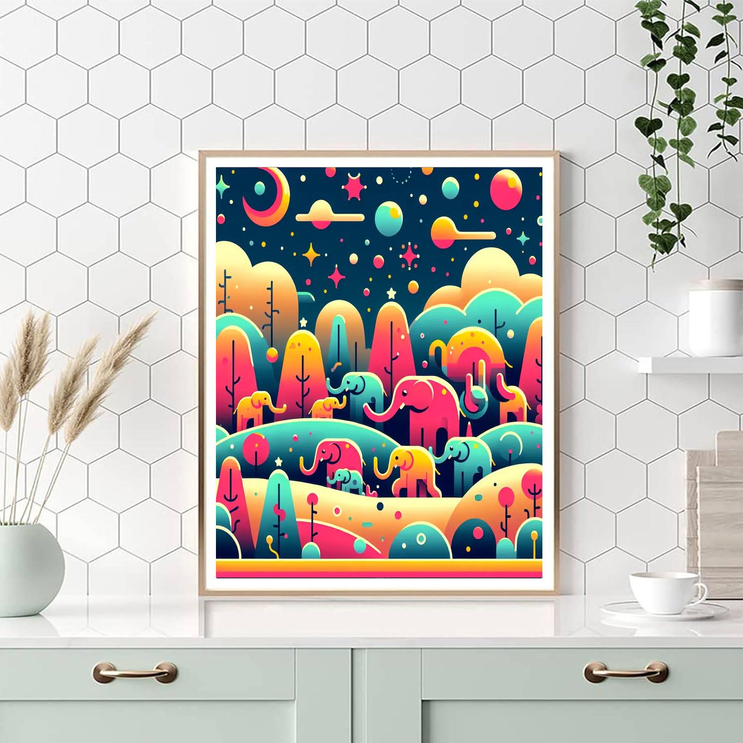 Enchanted Elephant Escape Paint By Numbers