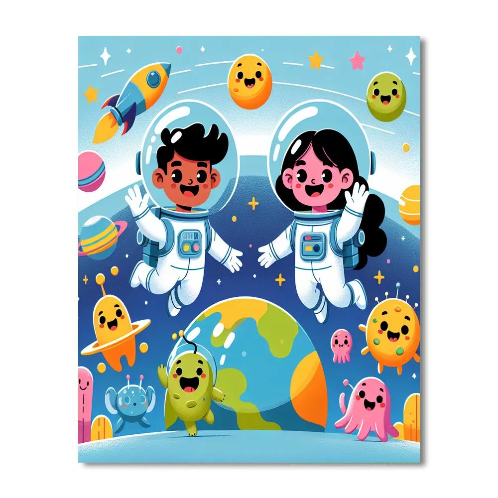 Explorers In Space Painting Number Kit