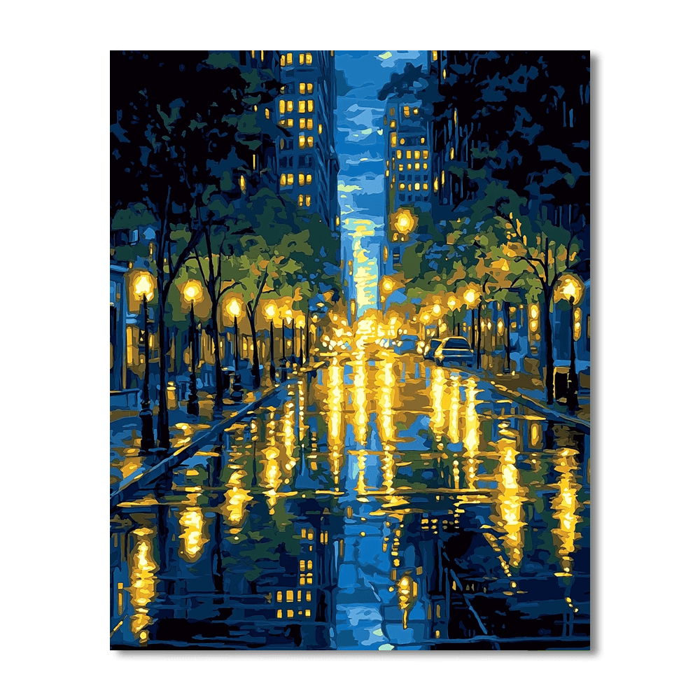 Edward Hopper Inspired City Lights And Shadows  Paint By Color