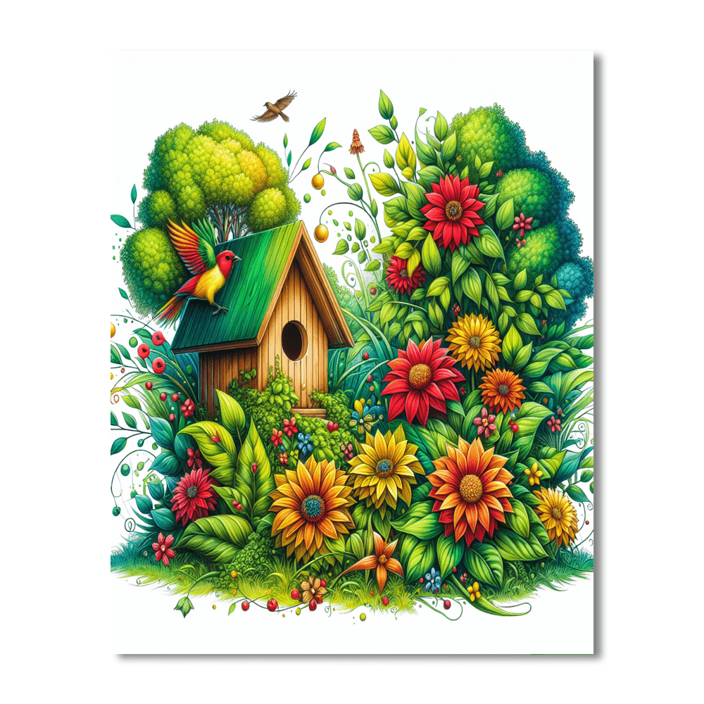 Charming Birdhouse Retreat Paint By Numbers Kits