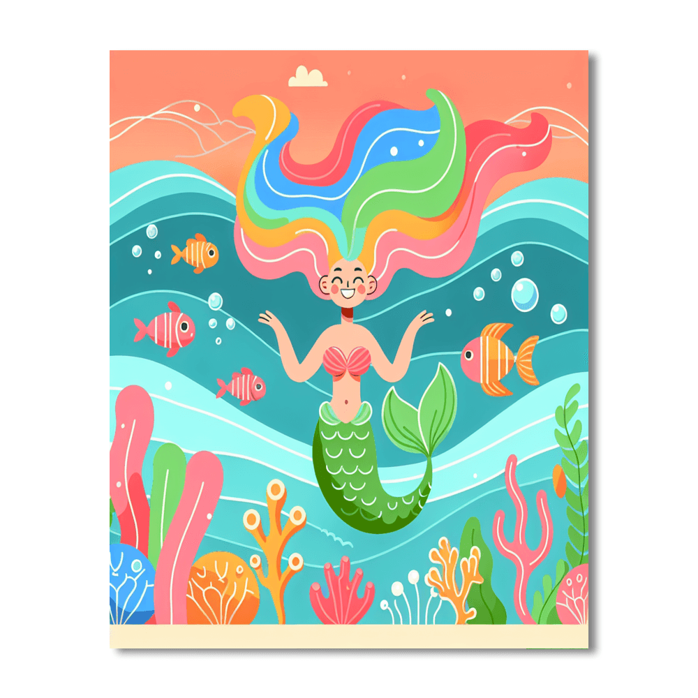 Undersea Mermaid Adventure DIY Paint By Numbers