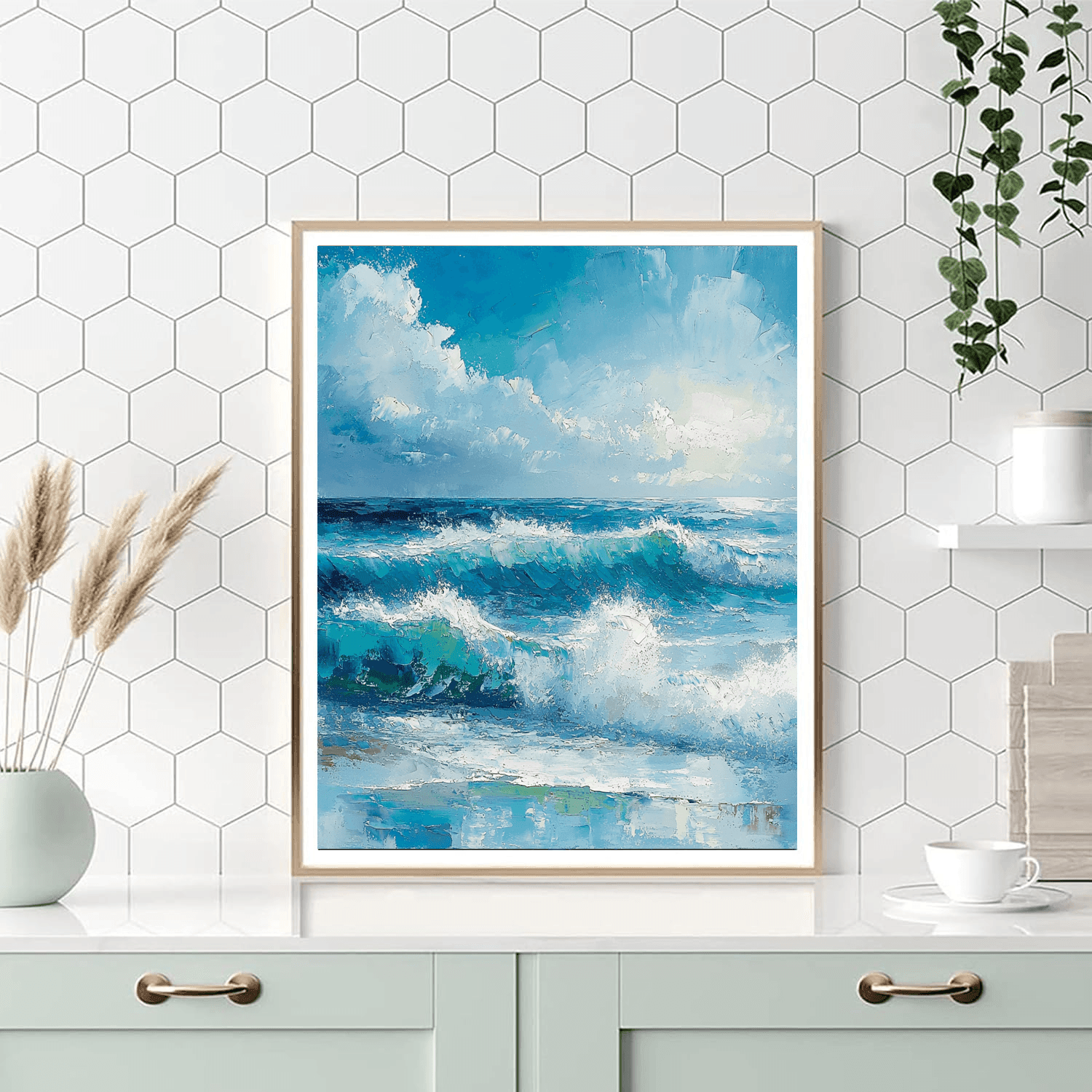 Turner Inspired Ocean Waves in Motion - DIY Painting By Numbers Kit