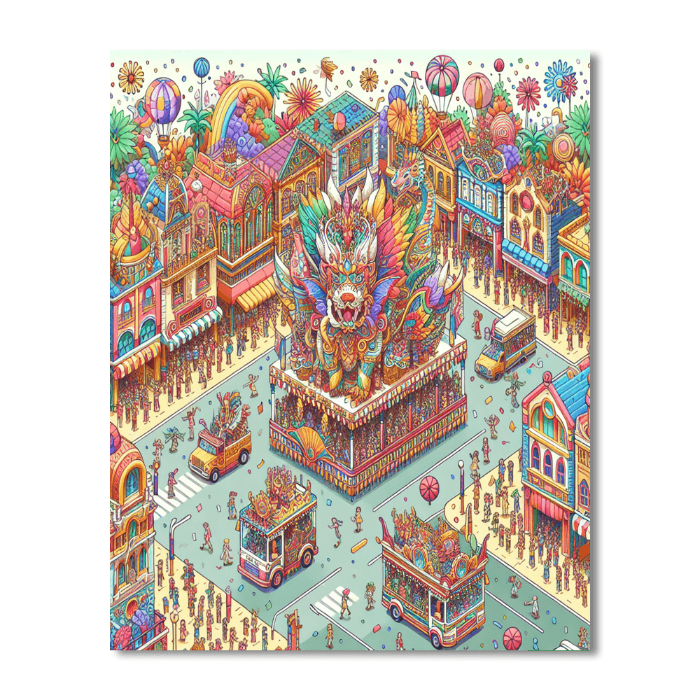 Colorful City Festival Paint By Numbers Kits