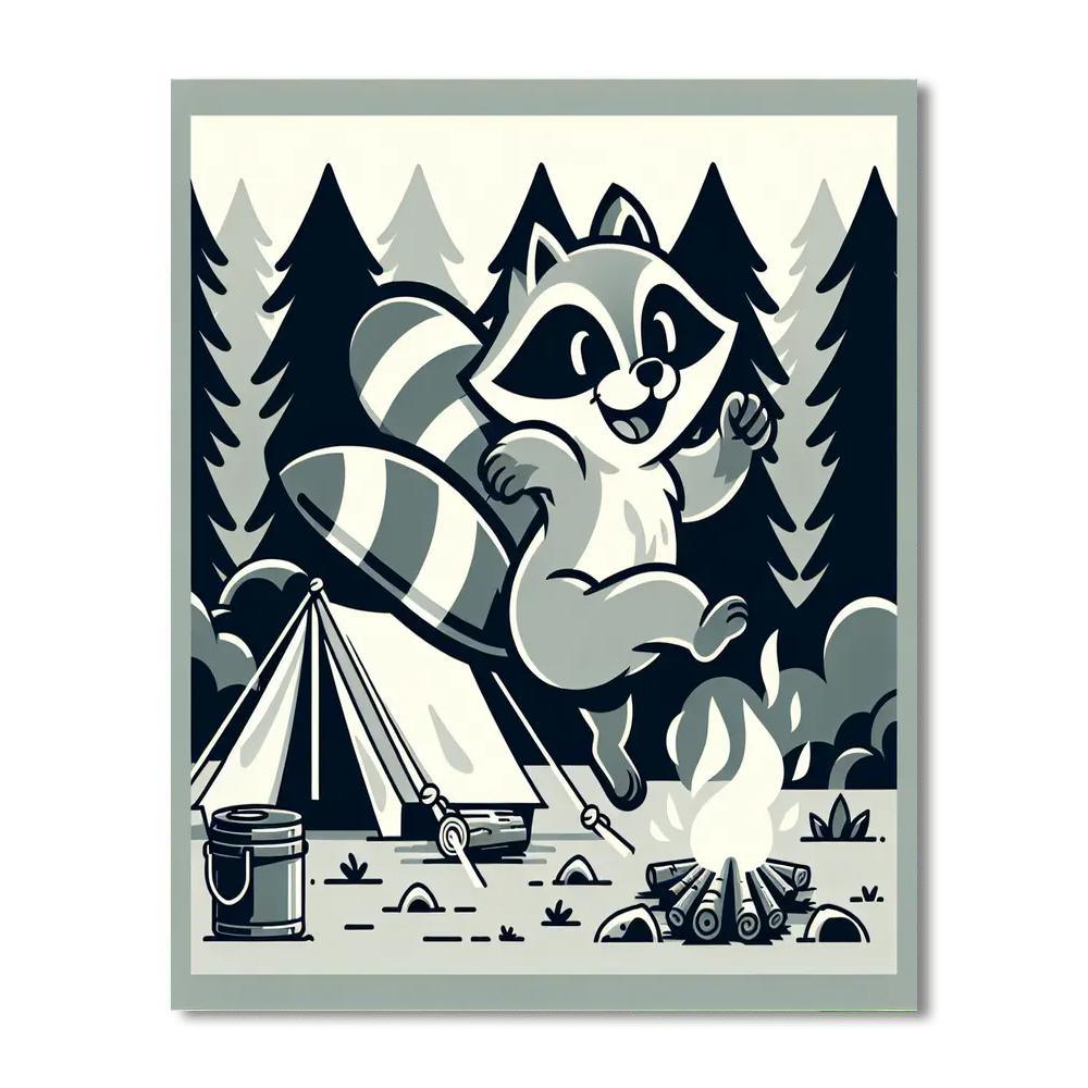 Rambunctious Raccoon Paint By Numbers Kits