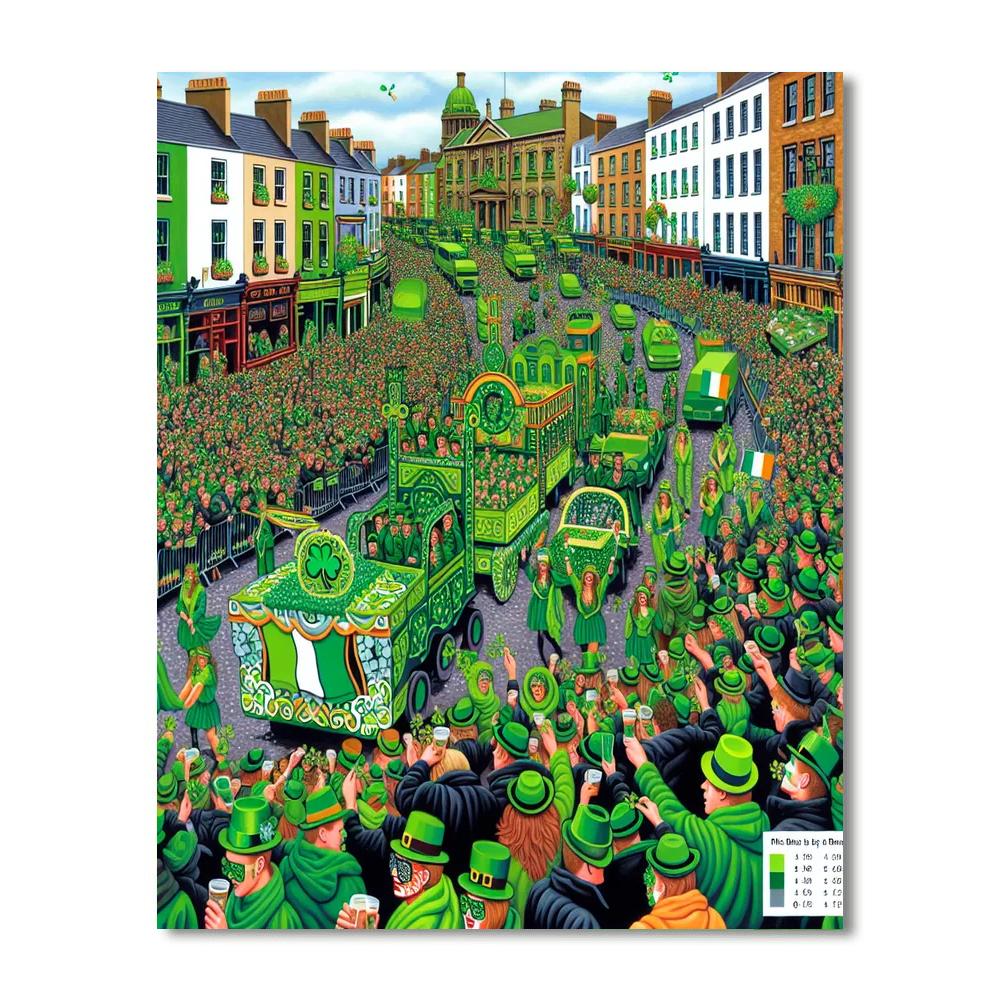 Saint Patrick's Day Parade - Ireland Paint By Numbers Kits