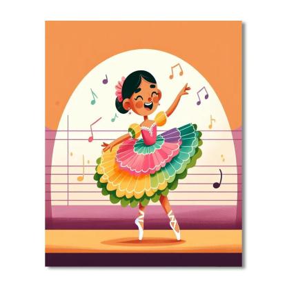 Dynamic Ballerina Paint By Number
