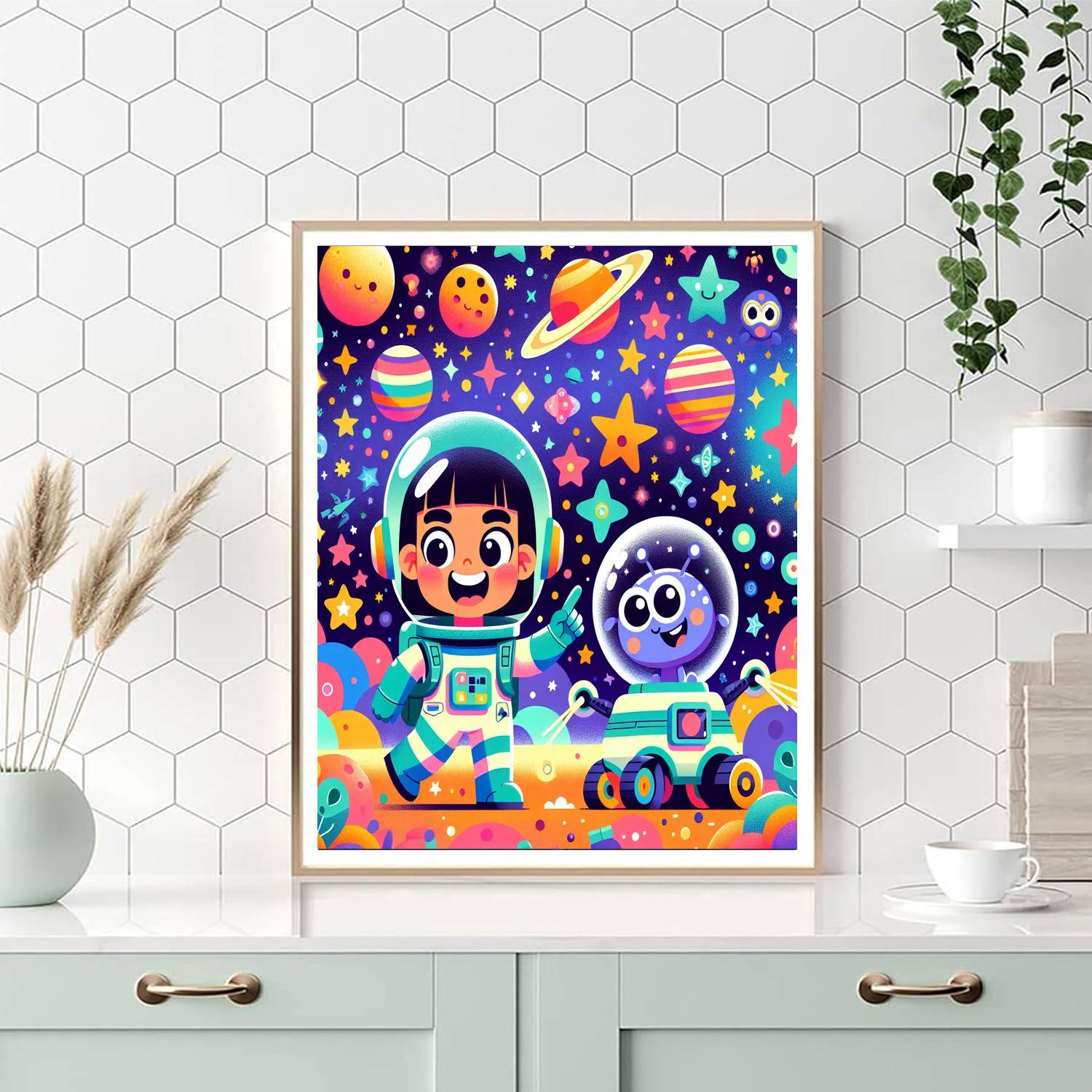 Galaxy Exploration Mission Painting Number Kit