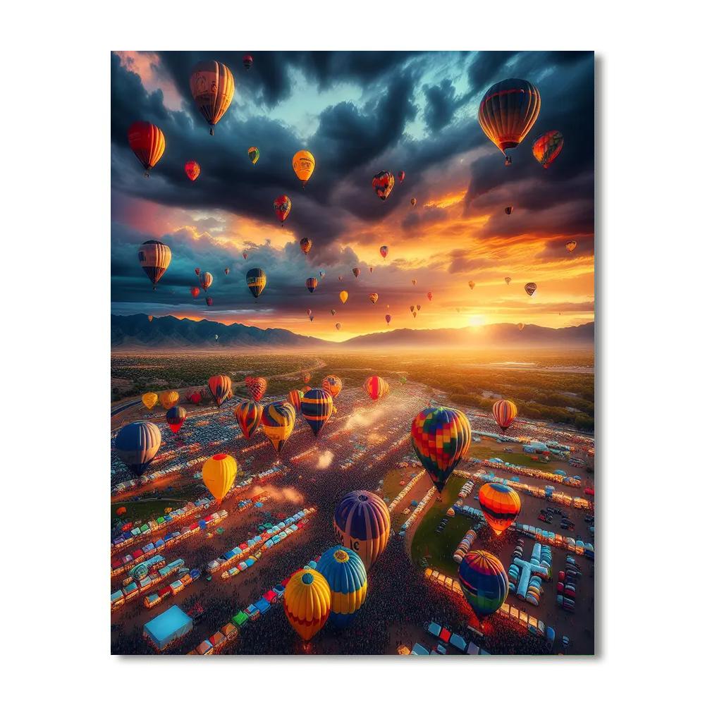 The Balloon Fiesta - Usa Painting By Numbers Kit